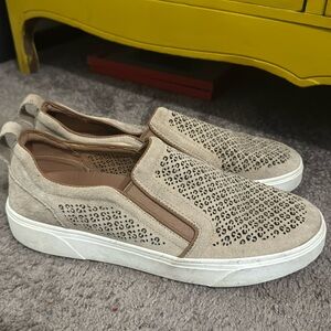 Vionic suede slip on sneakers